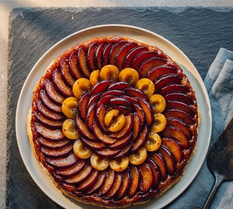 James Martin Plum Tarte Tatin